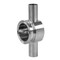 Steel & Obrien 1" x 2" BPE Clamp Outlet Instrument Tee - 316SS SF4 S7IWWKS-1X2-PM-316 - alternate 1